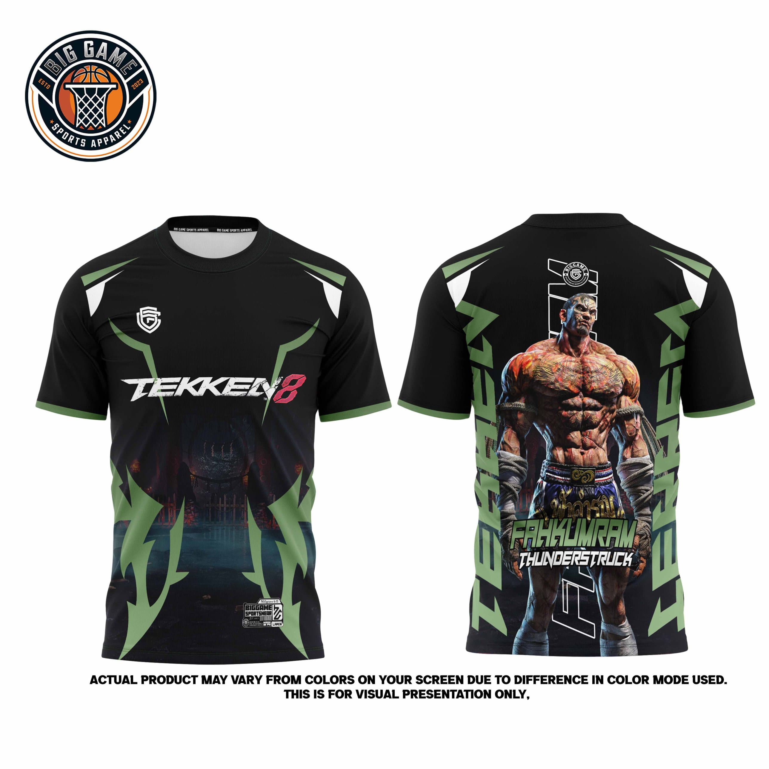 Fahkumram Tekken 8 t-shirt set, front and back