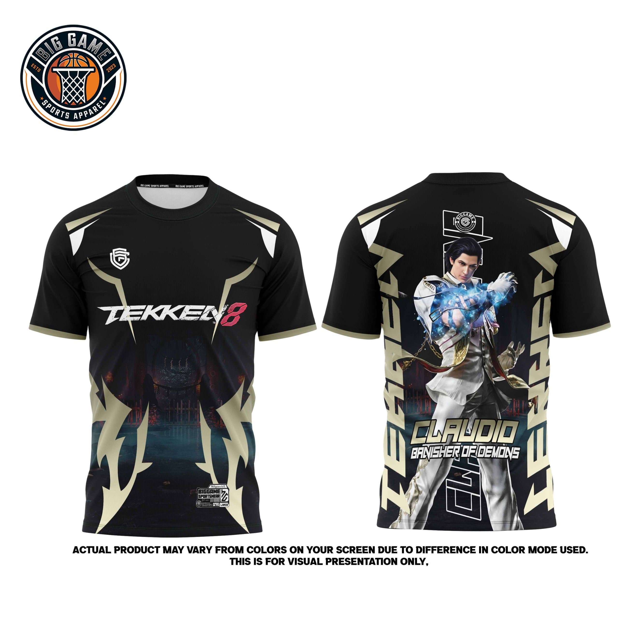 Claudio Tekken 8 t-shirt set, front and back