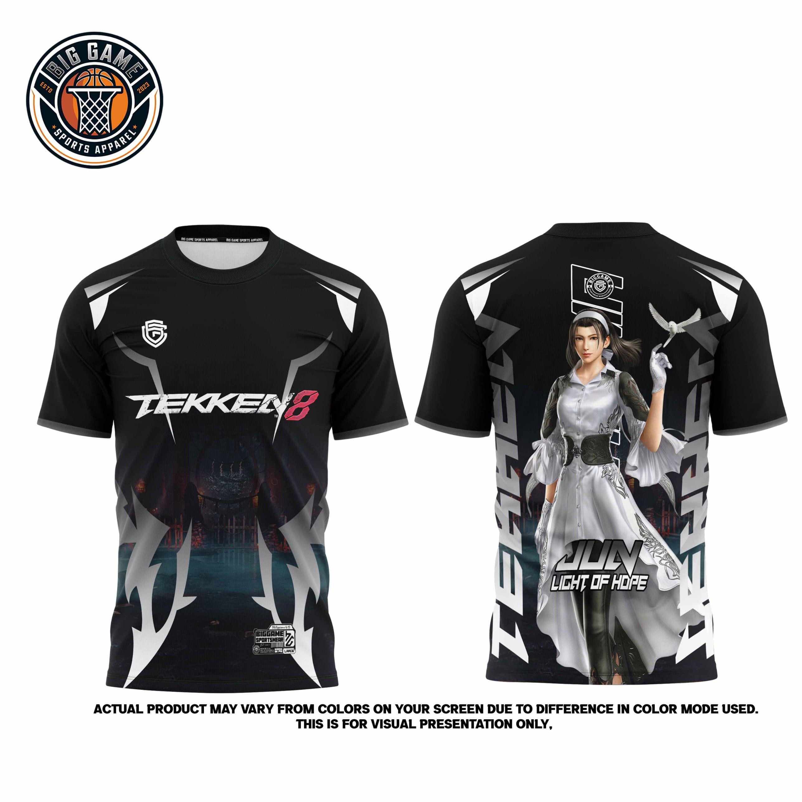 Jun Tekken 8 t-shirt front and back set
