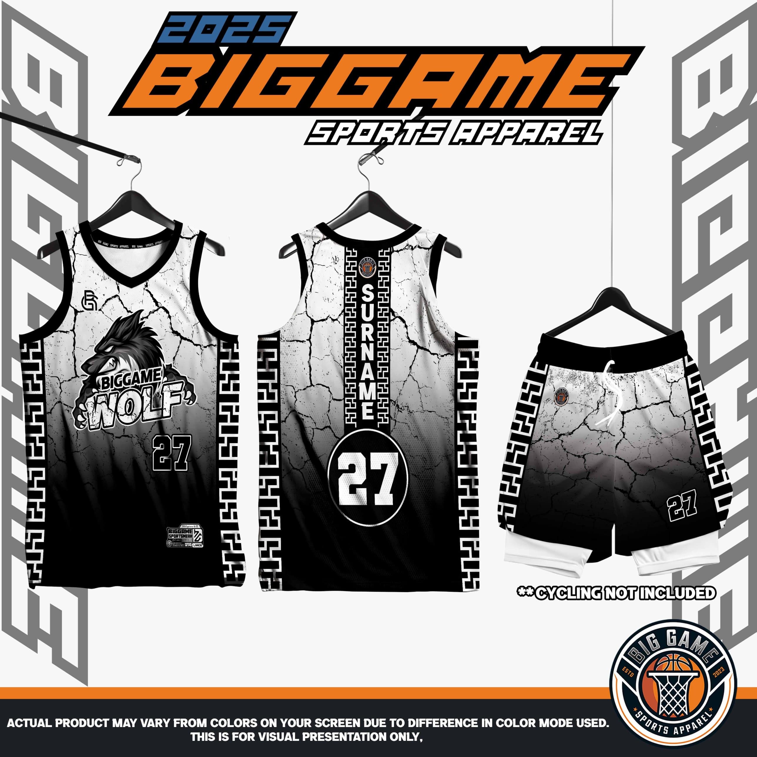 WOLF basketball jersey and shorts set