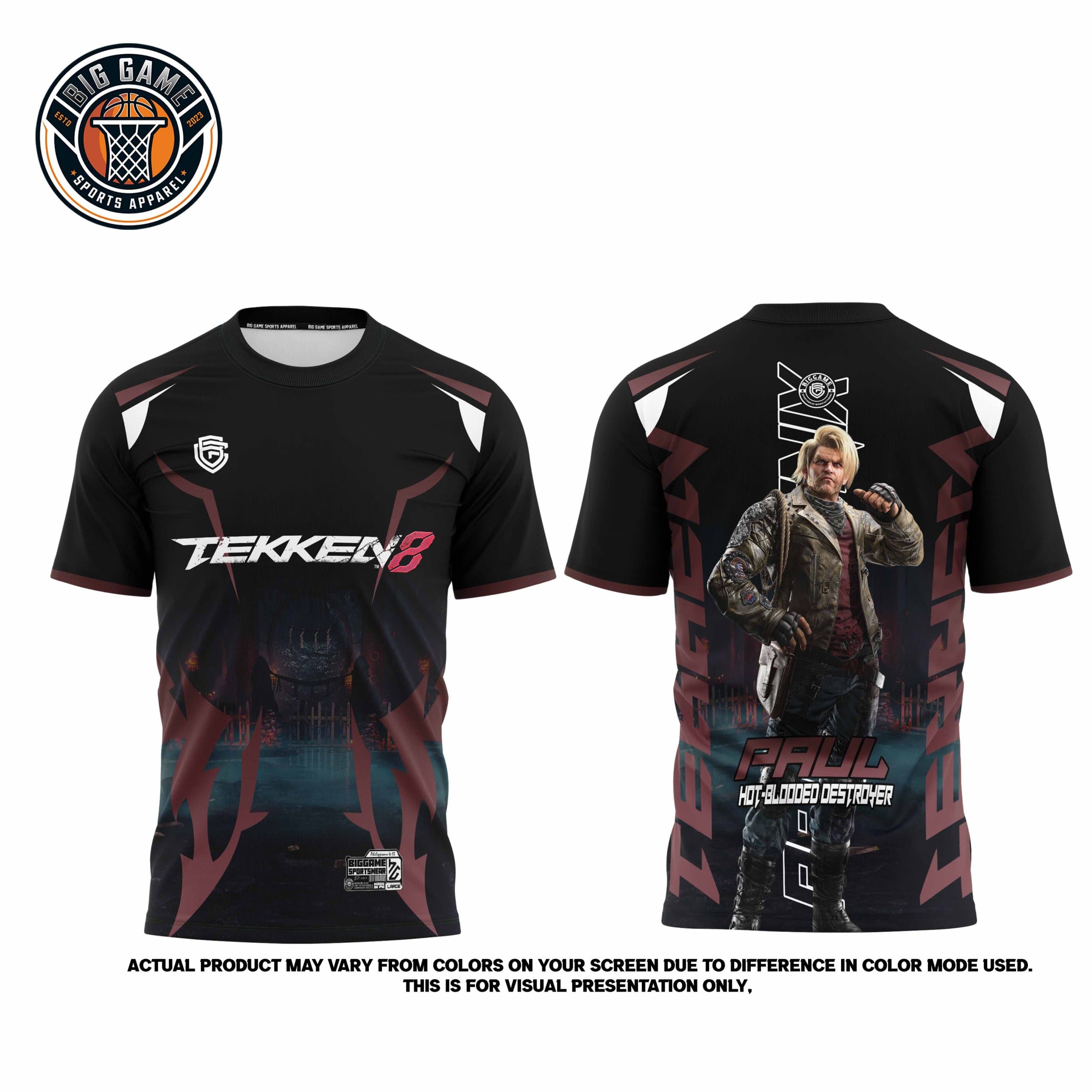 Paul Tekken 8 t-shirt set view