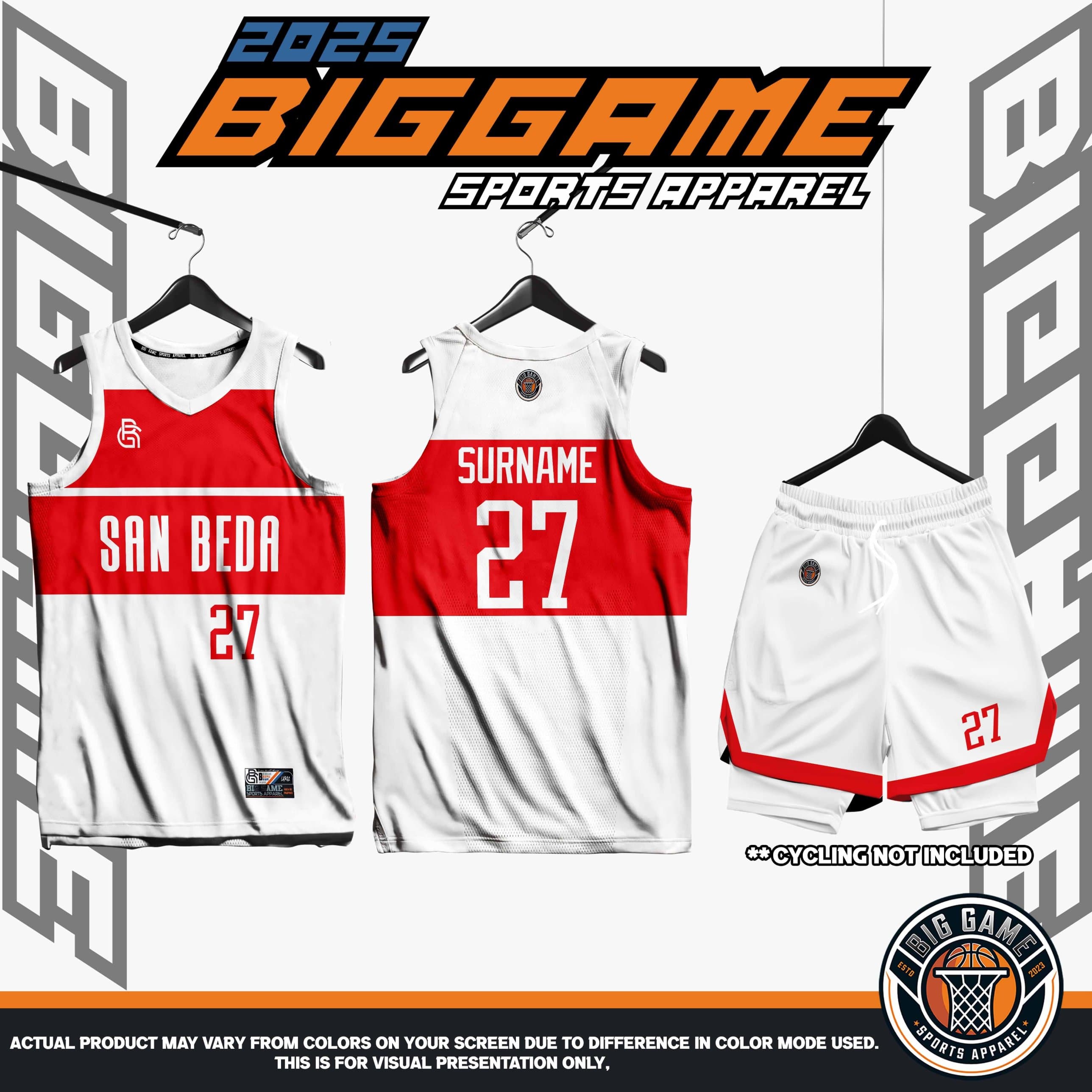 San Beda Jersey Set - White
