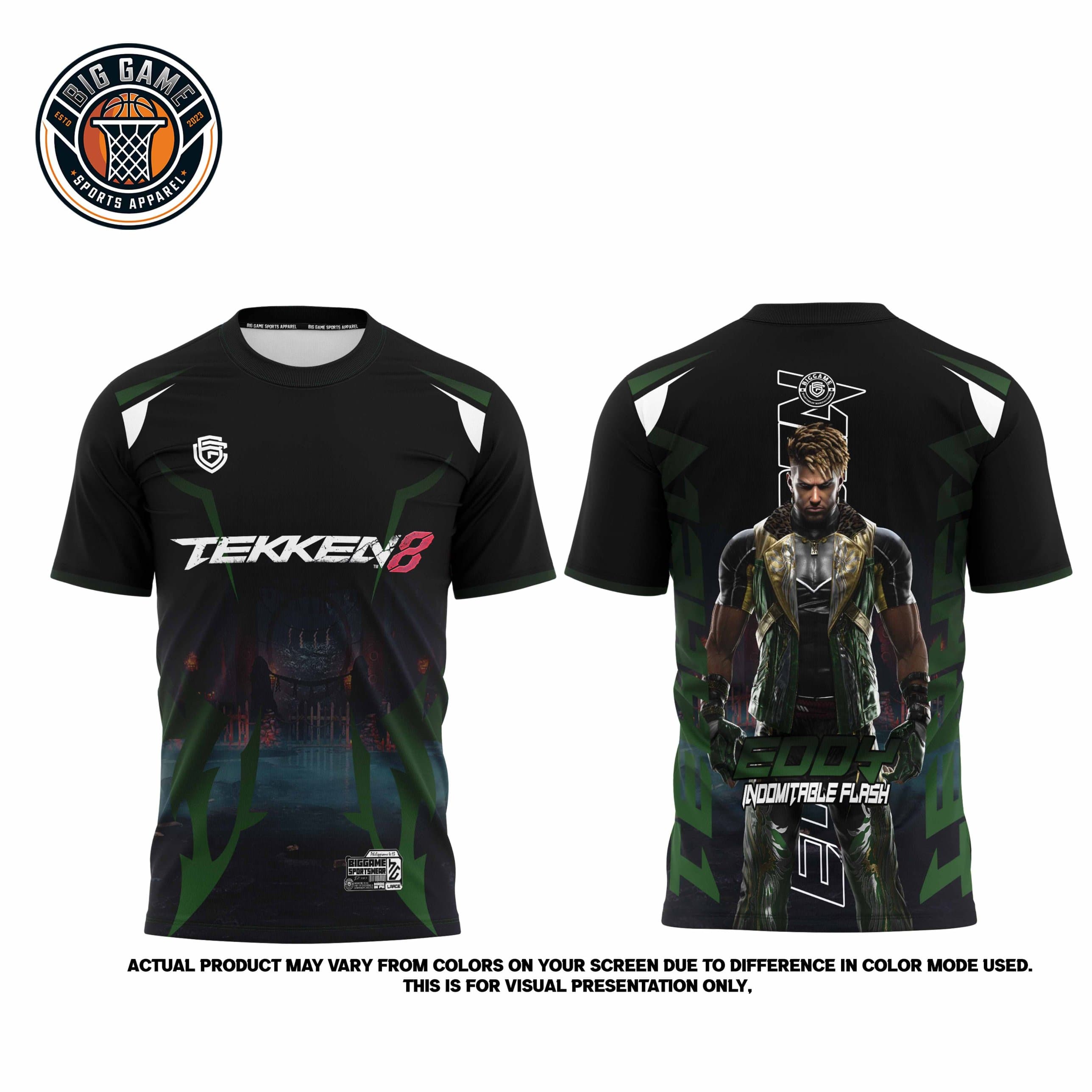 Eddy Tekken 8 t-shirt set, front and back