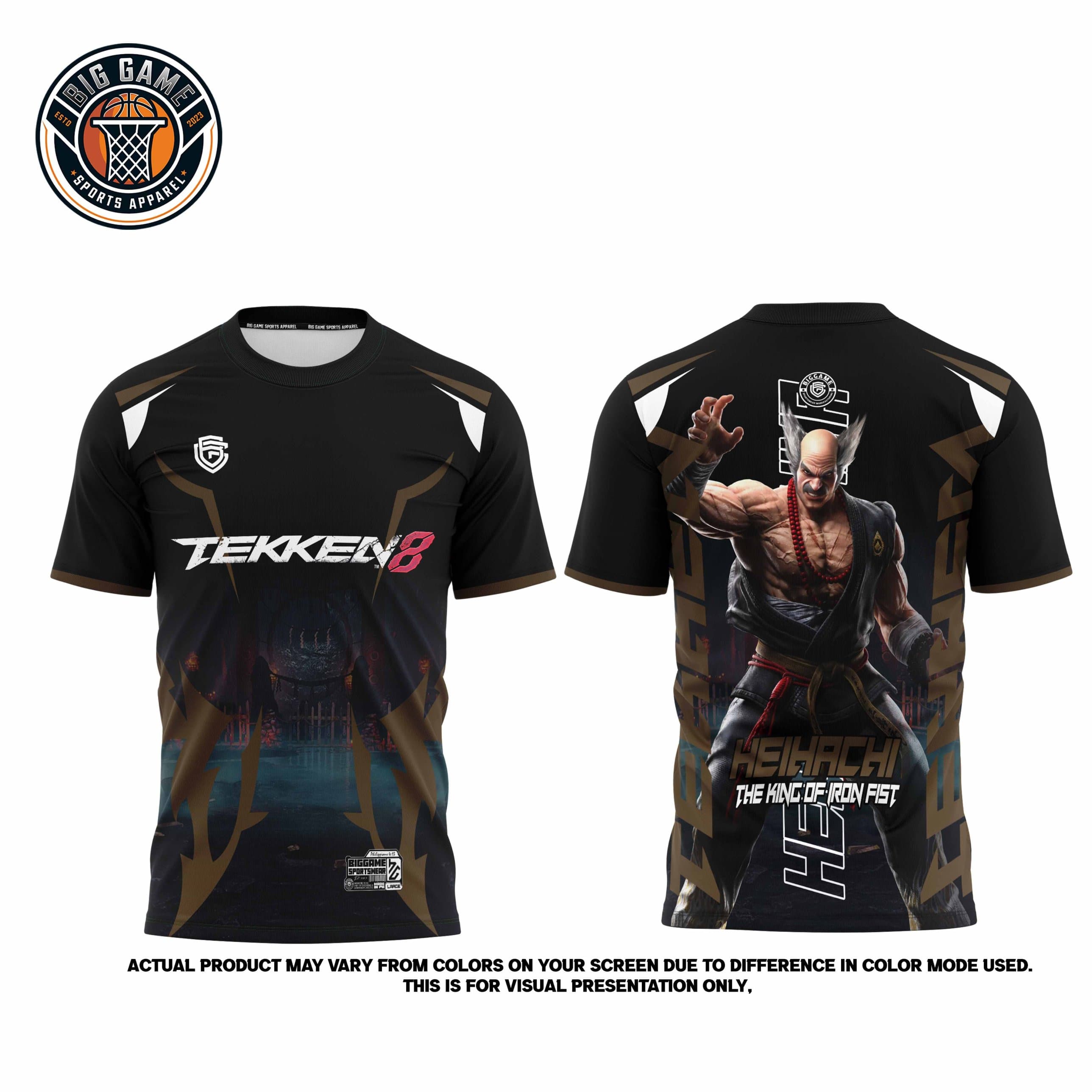 Heihachi Tekken 8 t-shirt front and back set