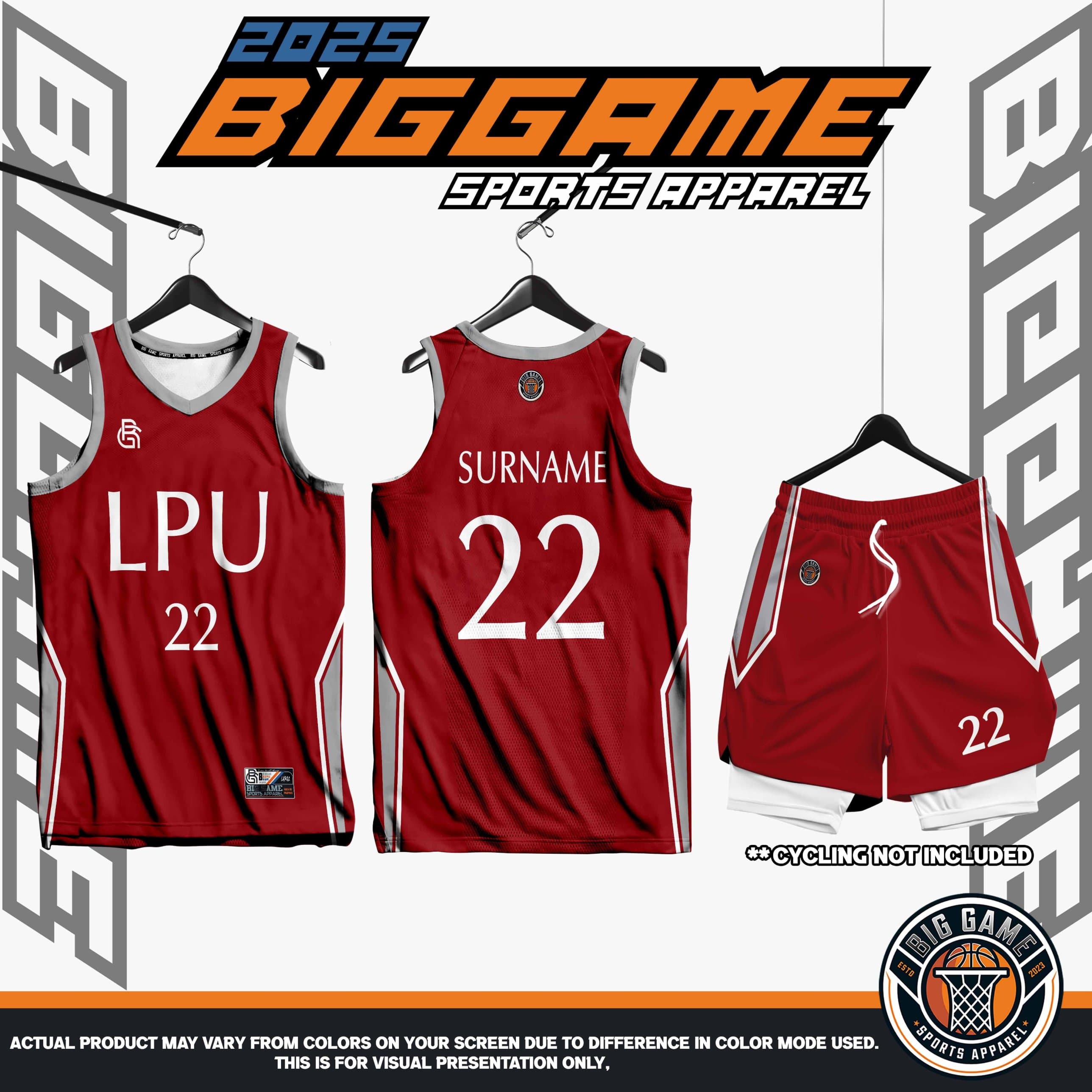 Lyceum of the Philippines University red jersey and shorts set