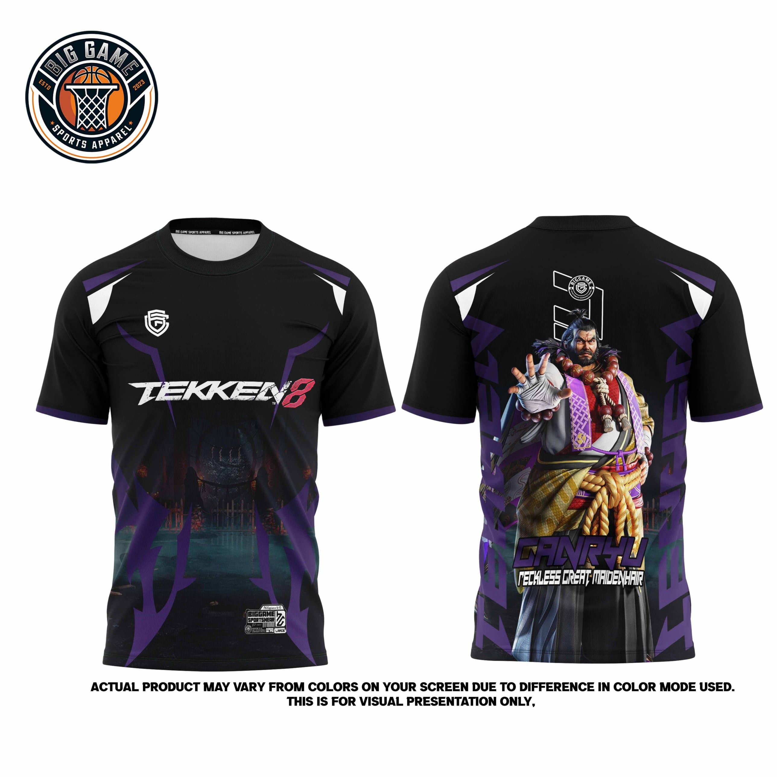 Ganryu Tekken 8 t-shirt front and back set