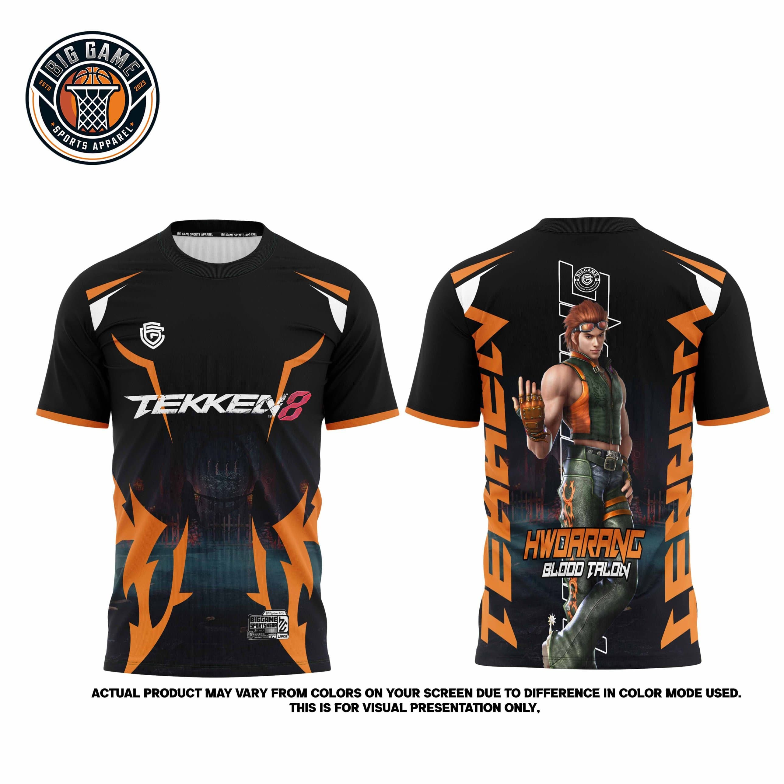 Hwoarang Tekken 8 t-shirt front and back set